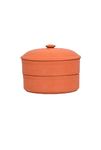 Village Decor Earthenware Terracotta Sprout Maker - 2 Container (Dia - 6 Inch, 400 Ml), Brown