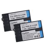 Li-ion Celeb D-LI109 Replacement Battery（2 Pack） Compatible with PENTAX K-70、KP K-r K-30, K-50, K-70【7.4V 1600mAh】 High Performance Compatible Camera Battery LICA 2023IR