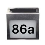 Galapara Solar Lighted Address Signs House Plaque Metal LED House Number with Light Sensor, DIY Letters & Numbers to Help Emergency Vehicles and Visitors Locate Your Home