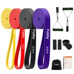 Resistance Bands Set, 4 Levels Exercise Bands for Men Women,Pull Up Bands Gym for Crossfit Fitness Strength Training Yoga- with Door Anchor,Handles, Protective Covers, Bag and Training Instruction