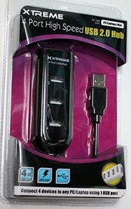 Xtreme Cables 95004 4 Port USB Hub - Black