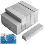 Adnee 20 Pcs Pumice Cleaning Stone - Pumice Scrubbing Sticks - Hard Water Ring Remover Stone for Bath Pool Kitchen Household Cleaning