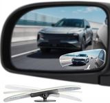 4 Pack Blind Spot Mirrors for Car, Frameless Side Mirror Blindspot Convex HD Glass Car Accessories, Side View Mirror Blindspot with Wide Angle Adjustable Stick for Cars, SUV and Trucks
