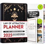 Law of Attraction Planner 2025 - Weekly and Monthly Planner, 12 Month Journey to Increase Productivity | Life Organizer, Gratitude Journal, Hourly Planner | Vision Board, Gift Box & Planner Stickers