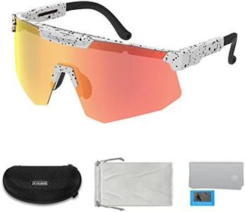 Snowledge Polarized Cycling Glasses with Adjustable Frame Sports Sunglasses for Men Women