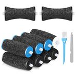 Jorest 10Pcs Replacement Rollers Compatible with Scholl Velvet Smooth, 2 Shapes & 3 Types of Roughness Foot File Refill Rollers for Electric Foot File, Pedicure Hard Skin Remover