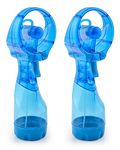 O2COOL FML0001 Deluxe Handheld Battery Operated Misting Fan, Light Blue