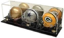 BCW Deluxe Acrylic Triple Mini Helmet Display with Mirror