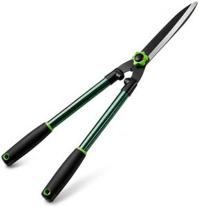 Garden Hedge Shears with Telescoping Handles, Long Reach Hedge Clippers with Sharp Steel Blades, Adjustable Hedge Trimmer for Bushes, Shrubs and Garden Maintenance