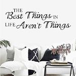 Mikilon 'The Best Things in Life aren't Things' Quotes Wall Sticker Art Sayings Vinyl Wass Decals Home Living Room Decor (Black)