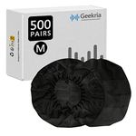 Geekria 500Pairs Medium Non-Woven Fabric Disposable Headphone Covers/Earphone Covers/Ear Pads Protector/Stretchable Sanitary Earcup, Fits 3.14"-4.33" Headsets (Black)