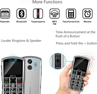 artfone A400 4G Senior Mobile Phone – Big Button, USB-C, SOS, Silver