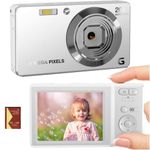 4K 56MP Digital Camera Autofocus Digital Camera for Kids Teens Boys and Girls, Small Digital Camera 20X Digital Zoom Digital Camera for Photography（White