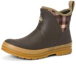 Muck Boot Mens Originals Ankle, Brown/Plaid/Gum, 8 US