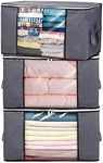 DAWNTREES 3 Pack Blanket Storage Ba