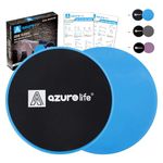 A AZURELIFE Exercise Core Sliders, 2 Pack Dual Sided Exercise Gliding Discs Use on All Surfaces, Light and Portable, Perfect for Abdominal&Core Workouts