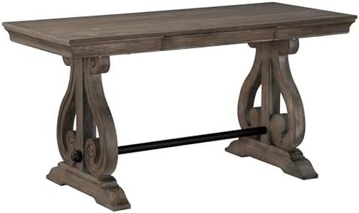 Homelegance Hidden Drawer Writing Desk, 60" W, Antique Gray