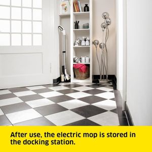 Kärcher EWM 2 Cordless Electric Floor Mop – 2 Microfibre Rollers, 20min Runtime