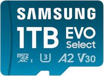 Samsung EVO Select (2024) microSD card + SD Adapter, 1 TB, UHS-I U3, 4K UHD, Full HD, 160 MB/s Read, Memory card for smartphones, tablets and laptops, MB-ME1T0SA/EU