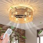 GEADI Caged Ceiling Fan with Light,