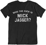 Who The F*** is Mick Jagger? - As Seen On Keith Richards Womens Band Organic Cotton T-Shirt Black