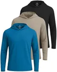 3 Pack: Men’s Big and Tall Quick Dry Fit Wicking Long Sleeve Active Athletic Hoodie Hooded T Shirt Workout Running Fitness Gym Sports Casual Sweatshirt UPF 50 Outdoor Hiking- Set 11,4X
