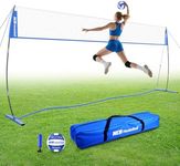 Haokelball Volleyball Net Set for Backyard Beach Outdoor, 20FT Portable Freestanding Volley Ball Nets for Indoor Training and Pool, Heavy Duty Netting with Carry Bag, Ball and Pump