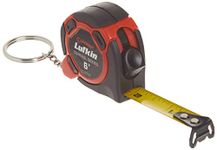 Crescent Lufkin 1/2" x 6' Mini Hi-Viz Orange Yellow Clad Keychain Tape Measure - Branded Tray Pack , Black - CS8506MP