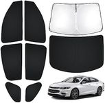 T TGBROS Window Sunshade Custom Fit for Chevrolet Malibu 2016-2023 2024 Accessories Windshield Side Rear Window Full Set Car Sun Shades Foldable Blocks UV Rays Keeps Your Vehicle Cool 8PCS