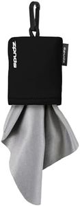 SPUDZ Classic | Microfiber Cloth Screen Cleaner and Lens Cleaner | Open Bottom | Black | 10 x 10 Inches