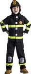 Award Winning Deluxe Fire Fighter Dress Up Costume Set and Helmet - Medium 8-10