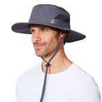 G GIEPHT Fishing Hat for Mens Sun Hat Wide Brim Bucket Hat SPF UV Protection XL XXL Large Size Big Head Hiking Beach Safari, Dark Grey/Side Mesh （suitable:60cm-61cm）, X-Large-XX-Large