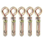 VICTAC Heavy Duty Eye Bolts 16mm Thick, 250kg Load Capacity Concrete Wall Anchor Boltsbfor Concrete Ceiling or Wall Pack of 5 pcs