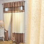 Kelsey Stores Modern Luxury Chenille Embroidered Curtains With Stitching Bird Nest Design Pair 2 Panels With Matching Tie Backs For Living Room Bedroom (Width X Lenght) (90" X 90")