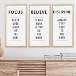 kotart – Motivational Quotes Wall Art For Office Décor Living Room | Motivational Quotes Poster With Frame | Quotes Wall Hanging Painting For Wall Décor Set of 3 (10x19 inch, A)