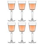 Libbey SPKSY Wine Glass - 260 ml / 26 cl - Set of 6 - Dishwasher Safe - Vintage Design, Transparent