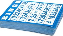 50-Pack Blue Reusable Bingo Cards w