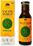 Global Family Farms Yacon Syrup 100% Organic, 9.5 Fl Oz Glass Bottle, Low Calorie, Satisfying Sweetness, Rich in Minerals, Low Glycemic, High in FOS/Prebiotic for Digestive Health