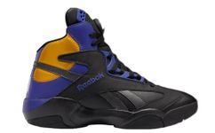 Reebok Men's Shaq Attaq Retro Basketball Shoes, Core Black/Bold Purple/Collegiate Gold - Gy7127 001, 12