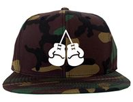 Kings Of NY Boxing Gloves Chest Camo Camouflage Snapback Hat Cap Green