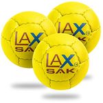 Lax Sak 3 Pack Yellow Lacrosse Training Balls. Same Weight & Size as a Regulation Lacrosse Ball. Great for Indoor & Outdoor Practice. Less Bounce & Minimal Rebounds.