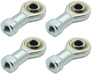 PHITUODA 6mm Inside Dia Rod End Bearing Self Lubricating, M6 x 1.0 Female Thread Connector Joint, SI6T/K Rod End Ball Bearing, Pack of 4