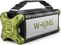 W-KING Bluetooth Speaker, 90W Peak 50W RMS Speakers Wireless Bluetooth 5.0, Deep Bass,IPX6 Waterproof Loud Speaker 40H Playtime/Stereo Pairing/TF Card/NFC Portable for Home Party,Camping,Beach,Garden