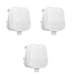 Duravolt 16 Amp 3 Pin Plug Long Lasting Non-Flaming Mutlti Functional 3 Pin Switch Triangular Shape Model for Refrigrator,Washing Machine,Geysers,Mixer Grinder,Blenders, Coolers (Pack of 3,White)