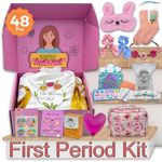 The Bloom Kit First Period Kit for Girls 10-12 for School - First Period Gifts for Girls - Pads for Teens - Educational Period Bags for Teen girls - Teen Period Starter Kit - Feminine Hygiene Products