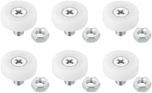 PATIKIL 19mm Drawer Rollers, 6 Pack Plastic Drawer Pulley Replacement Wheels Bearing Small Pulley with Nuts