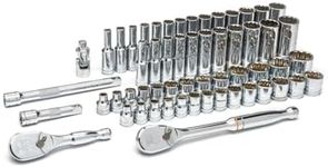 GEARWRENCH 57 Pc. 3/8" Drive 12 Pt. Mechanics Tool Set, Standard & Deep, SAE/Metric - 80551