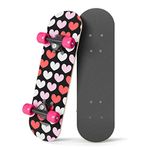 Kids Beginner Skateboard from Rude Boyz - Learn Skateboarding in Style - Mini Wooden Cruiser Board with Cool Graphics for Boys & Girls 3-5 Years - 17” Deck, 54mm Wheels, Lightweight - Safe & Durable