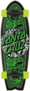 Santa Cruz Skateboards Flier Collage Dot Shark Complete Cruiser Skateboard, 8.8in x 27.7"