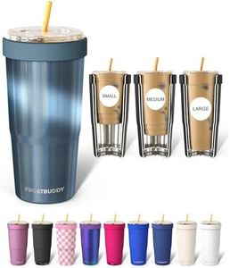 Frost Buddy Togo Buddy 30 oz Stainless Steel Vacuum Insulated Tumbler To Go Coffee Cup – Iced Coffee Cups, Iced Coffee Sleeve, Travel Mug, Thermal Cup for Hot & Cold Drinks, Dunkin Cup (Opal Sky)